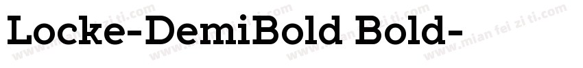 Locke-DemiBold Bold字体转换
